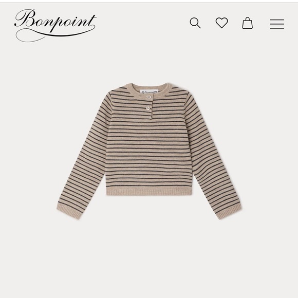 Baby Bonpoint striped wool/cashmere sweater - Picture 1 of 4